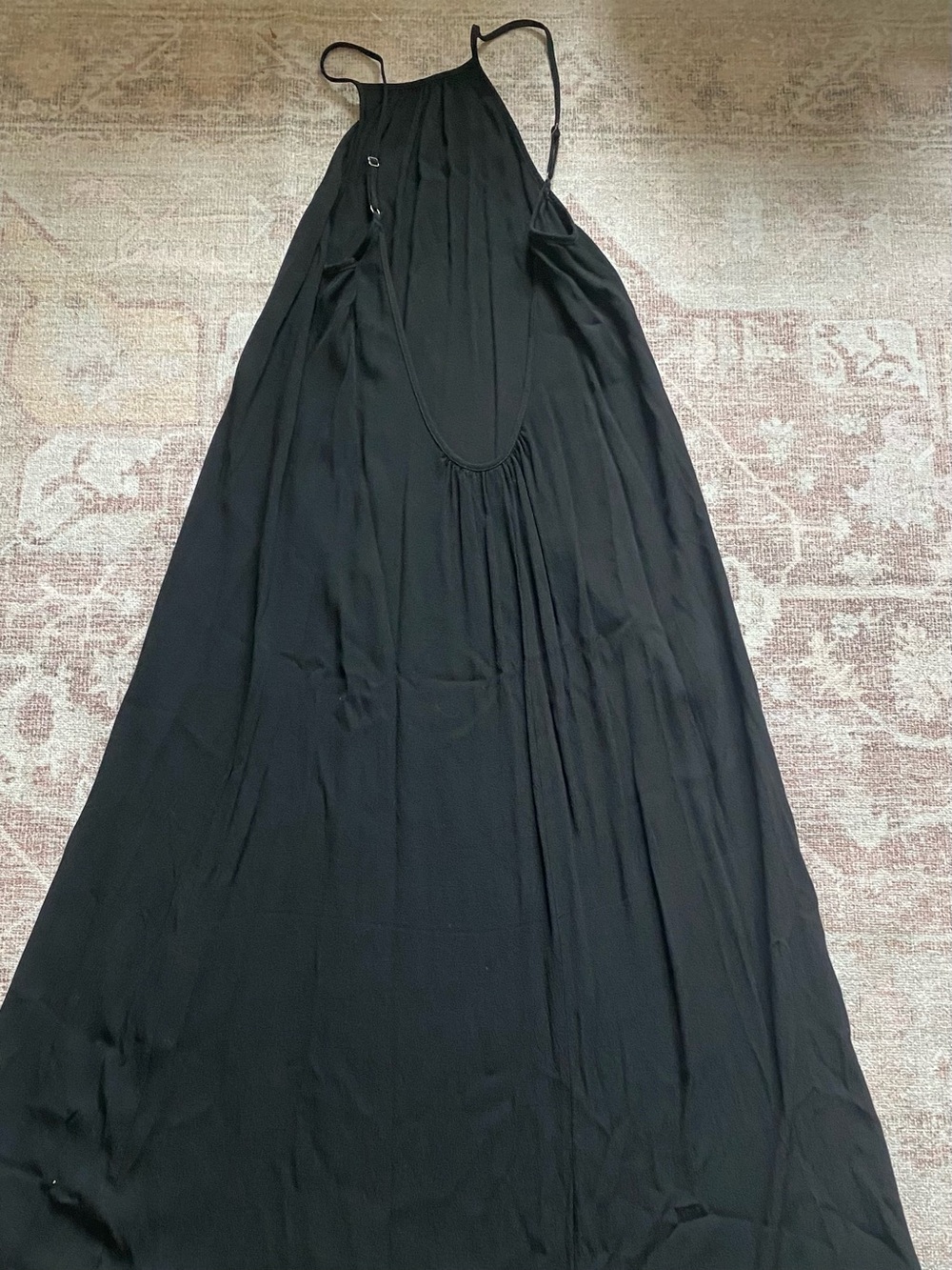XIX PALMS Black Halter Maxi Dress - Minimal Slip Style Size XSmall - Picture 2 of 8